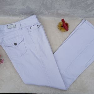 Liz Claiborne White Stretch Trouser Jean's Sz 10